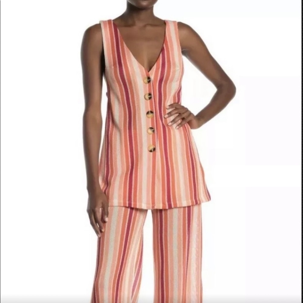 Free People Two Piece Set Bridget tank Pants Sz M